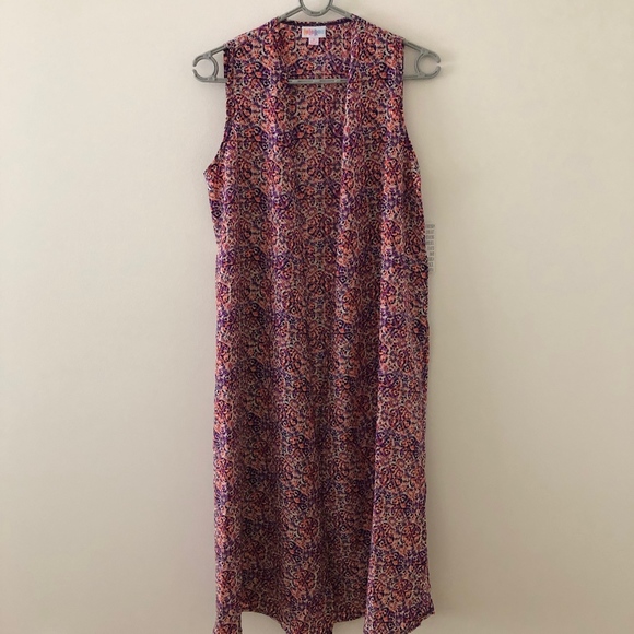 NWT LuLaRoe Joy Floral Vest - S - Picture 2 of 5